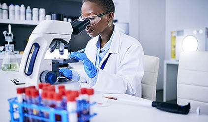 Lab Technician Analyzing Drug Test Results