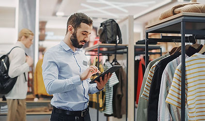 New York Retail Worker Doing Inventory